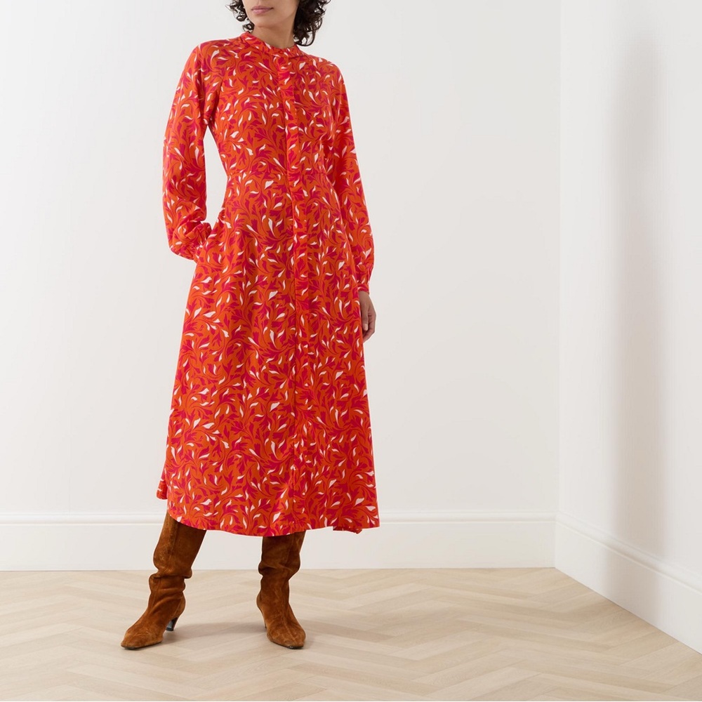 😍😍 BARBOUR Samphire Printed Midi Shirt Dress size 8